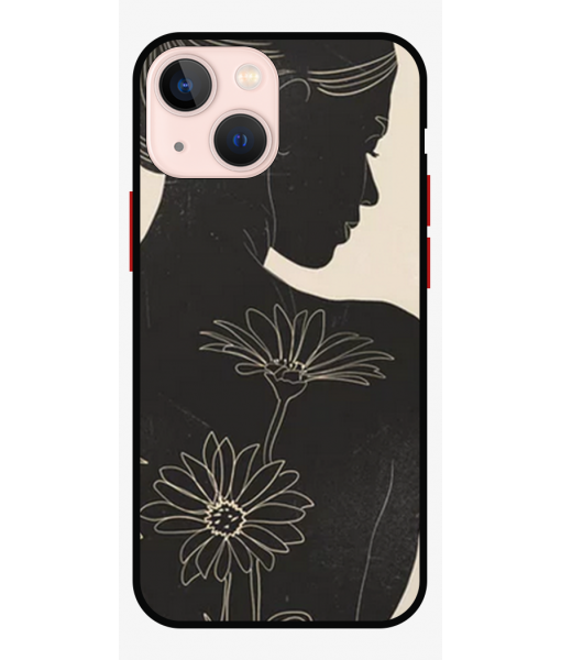 Husa Protectie AntiShock Premium, iPhone 13 mini, FLOWERS ON MY BACK